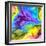 Abstract Fractals Blue, Yellow And Purple-Cora Niele-Framed Giclee Print