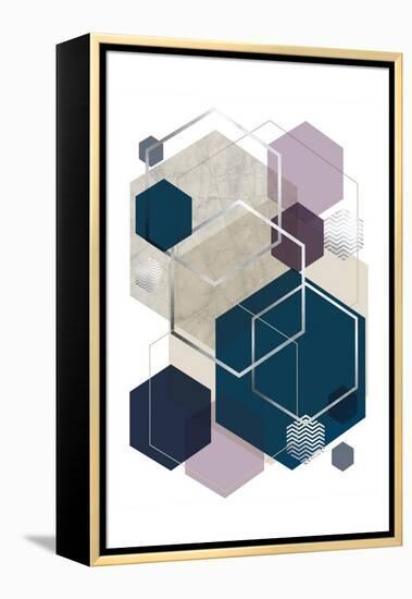 Abstract Geo SoftLuxe-Urban Epiphany-Framed Stretched Canvas