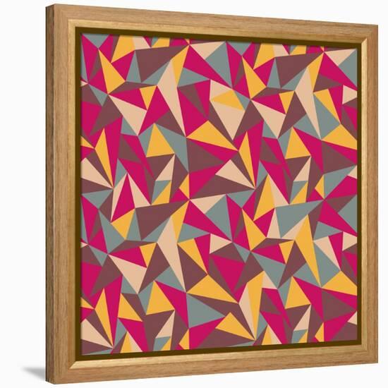 Abstract Geometric Colorful Pattern-SelenaMay-Framed Stretched Canvas