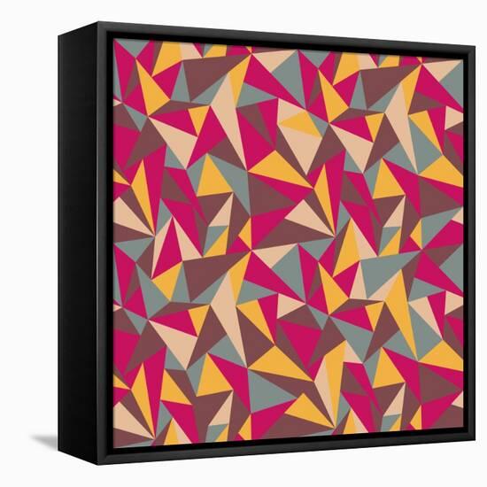 Abstract Geometric Colorful Pattern-SelenaMay-Framed Stretched Canvas