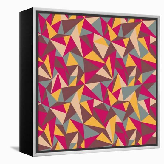 Abstract Geometric Colorful Pattern-SelenaMay-Framed Stretched Canvas