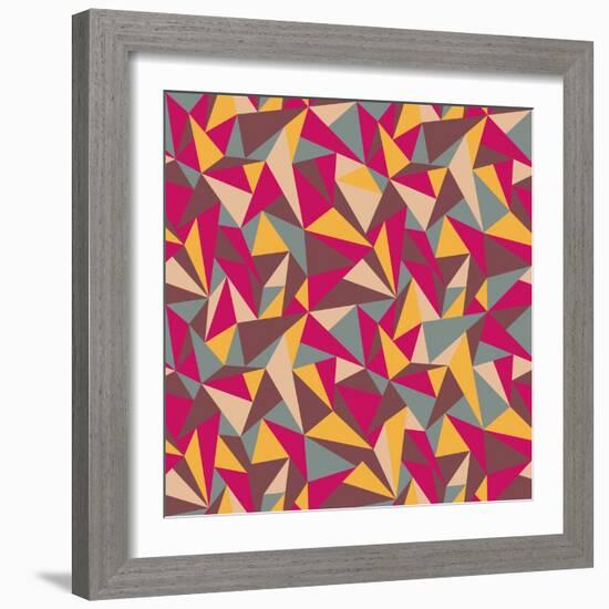 Abstract Geometric Colorful Pattern-SelenaMay-Framed Art Print