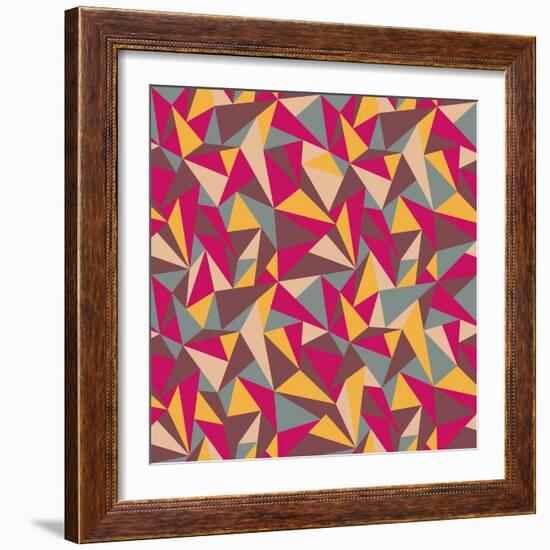 Abstract Geometric Colorful Pattern-SelenaMay-Framed Art Print