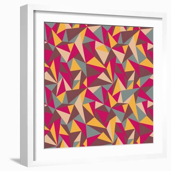 Abstract Geometric Colorful Pattern-SelenaMay-Framed Art Print