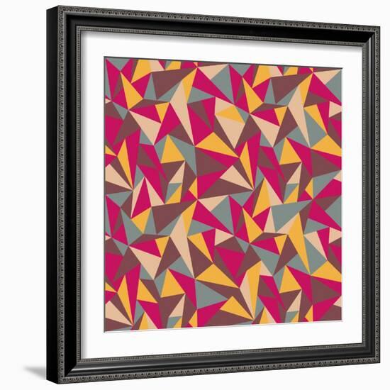 Abstract Geometric Colorful Pattern-SelenaMay-Framed Art Print