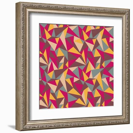 Abstract Geometric Colorful Pattern-SelenaMay-Framed Art Print