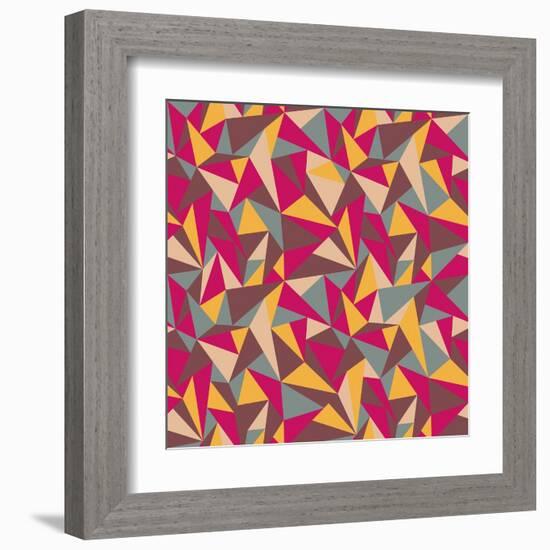 Abstract Geometric Colorful Pattern-SelenaMay-Framed Art Print