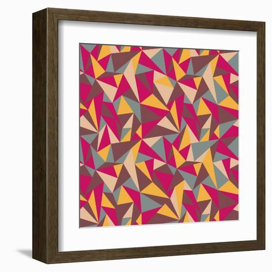 Abstract Geometric Colorful Pattern-SelenaMay-Framed Art Print