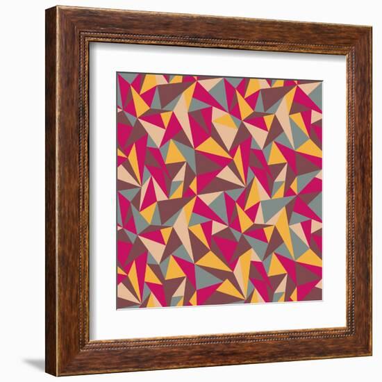 Abstract Geometric Colorful Pattern-SelenaMay-Framed Art Print