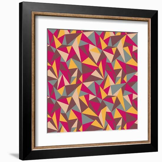 Abstract Geometric Colorful Pattern-SelenaMay-Framed Art Print