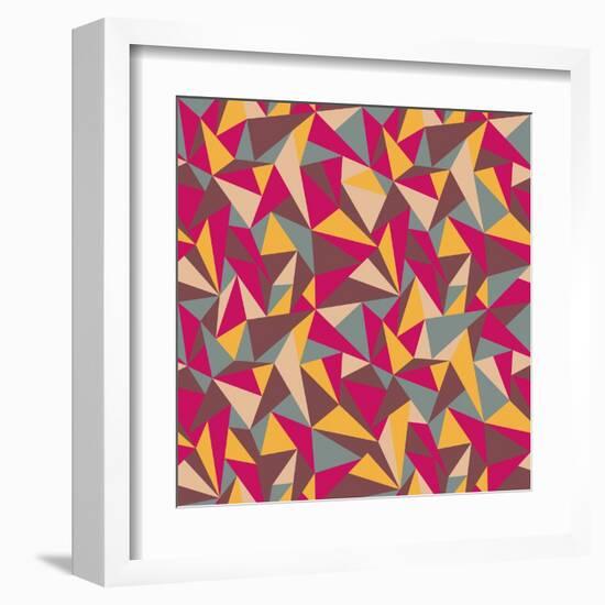 Abstract Geometric Colorful Pattern-SelenaMay-Framed Art Print