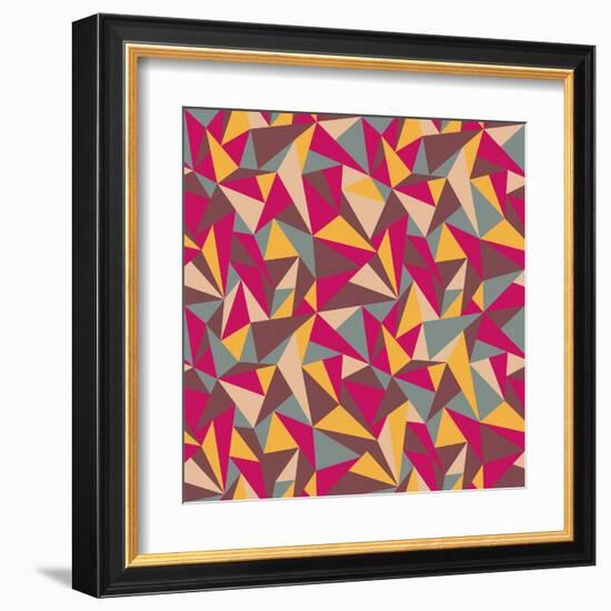 Abstract Geometric Colorful Pattern-SelenaMay-Framed Art Print