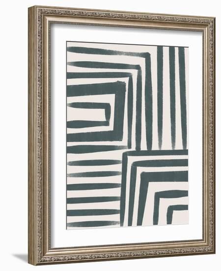 Abstract Geometric Line Art 4-null-Framed Art Print