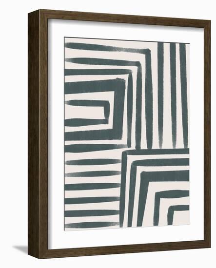 Abstract Geometric Line Art 4-null-Framed Art Print