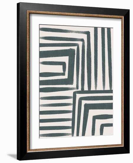 Abstract Geometric Line Art 4-null-Framed Art Print