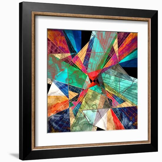 Abstract Geometric Pattern-Tanor-Framed Art Print