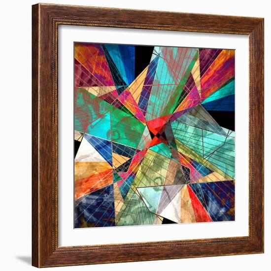 Abstract Geometric Pattern-Tanor-Framed Art Print