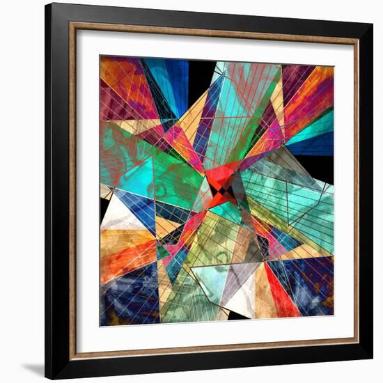 Abstract Geometric Pattern-Tanor-Framed Art Print