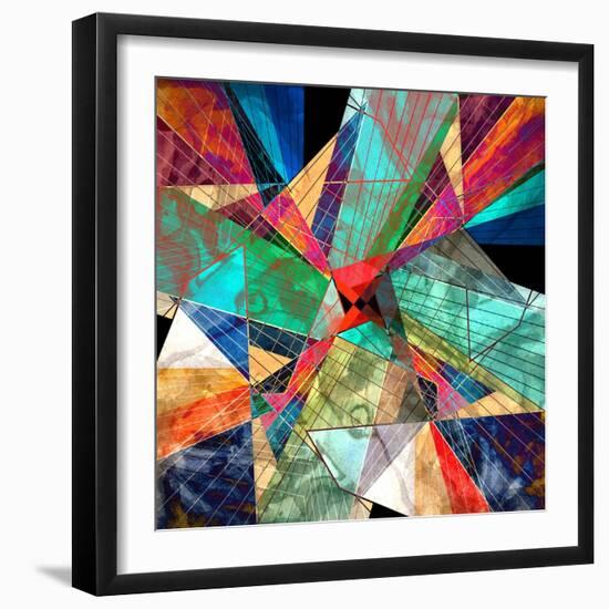 Abstract Geometric Pattern-Tanor-Framed Art Print