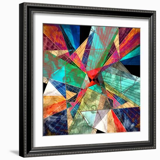 Abstract Geometric Pattern-Tanor-Framed Art Print