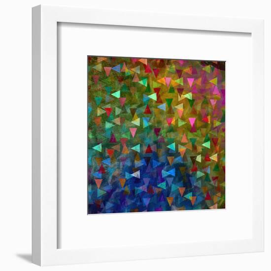 Abstract Geometric Pattern-Tanor-Framed Art Print