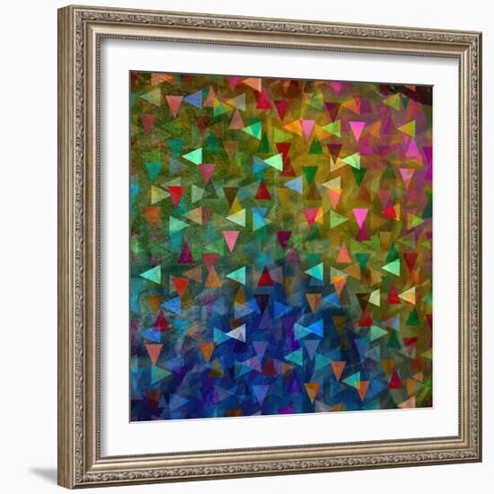 Abstract Geometric Pattern-Tanor-Framed Art Print