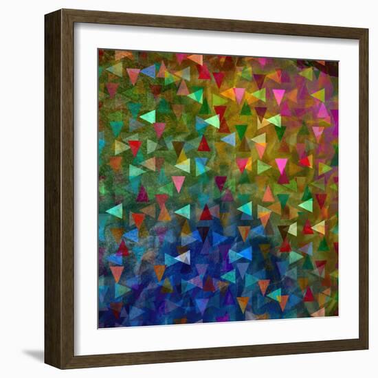 Abstract Geometric Pattern-Tanor-Framed Art Print