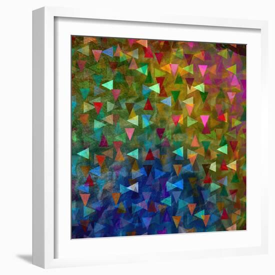 Abstract Geometric Pattern-Tanor-Framed Art Print