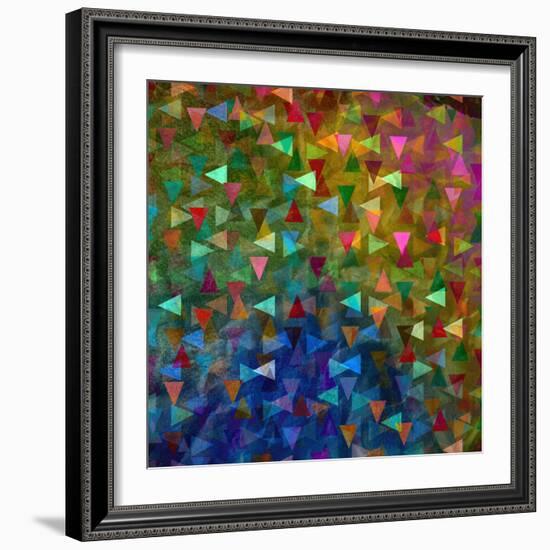 Abstract Geometric Pattern-Tanor-Framed Art Print