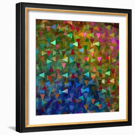 Abstract Geometric Pattern-Tanor-Framed Art Print