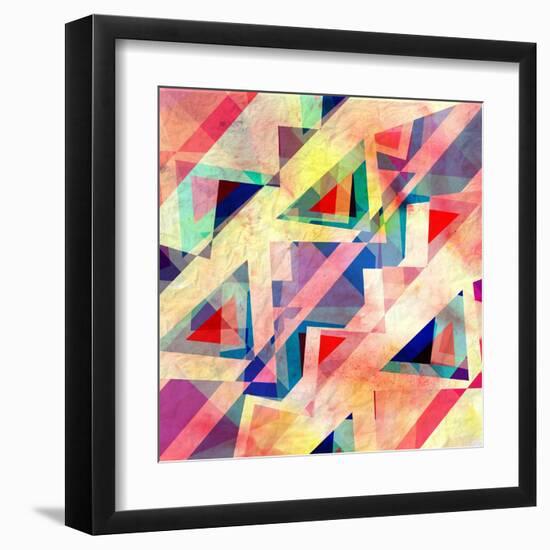 Abstract Geometric Pattern-Tanor-Framed Art Print