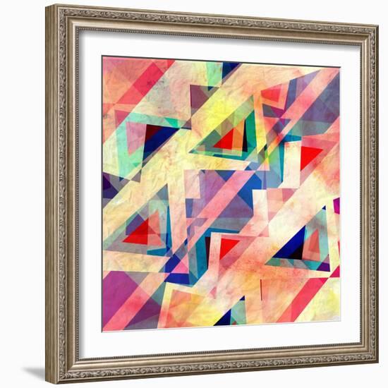 Abstract Geometric Pattern-Tanor-Framed Art Print