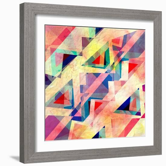 Abstract Geometric Pattern-Tanor-Framed Art Print