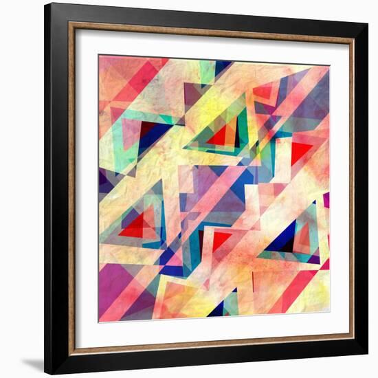 Abstract Geometric Pattern-Tanor-Framed Art Print