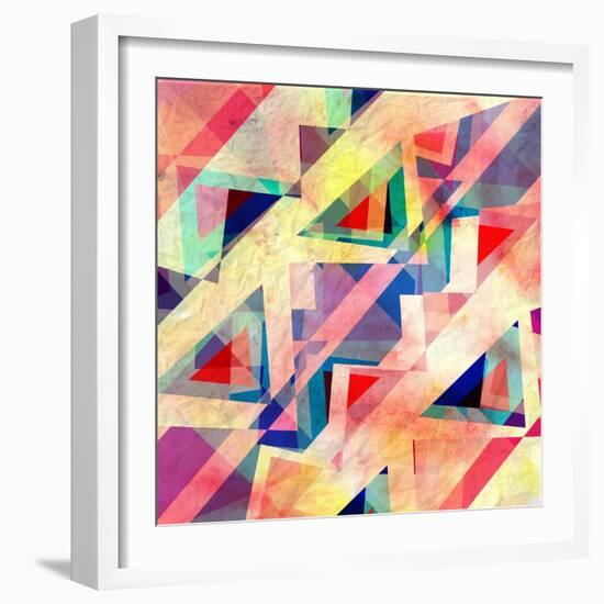 Abstract Geometric Pattern-Tanor-Framed Art Print