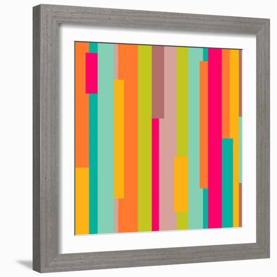 Abstract Geometric Pattern-Victoria Kalinina-Framed Art Print