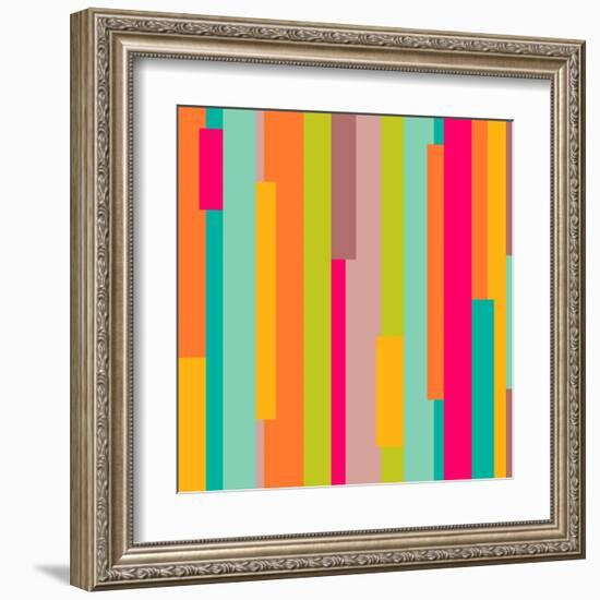 Abstract Geometric Pattern-Victoria Kalinina-Framed Art Print