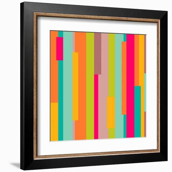 Abstract Geometric Pattern-Victoria Kalinina-Framed Art Print