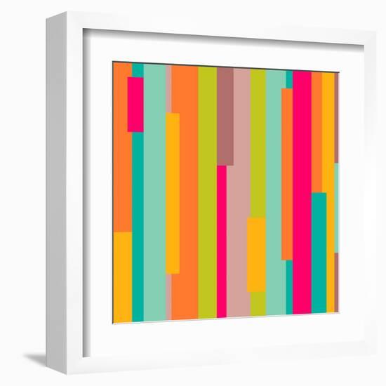 Abstract Geometric Pattern-Victoria Kalinina-Framed Art Print