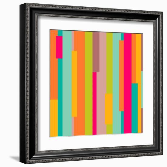 Abstract Geometric Pattern-Victoria Kalinina-Framed Art Print