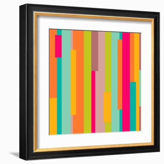 Abstract Geometric Pattern-Victoria Kalinina-Framed Art Print