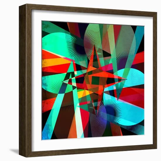 Abstract Geometric Pattern-Tanor-Framed Art Print