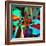 Abstract Geometric Pattern-Tanor-Framed Art Print