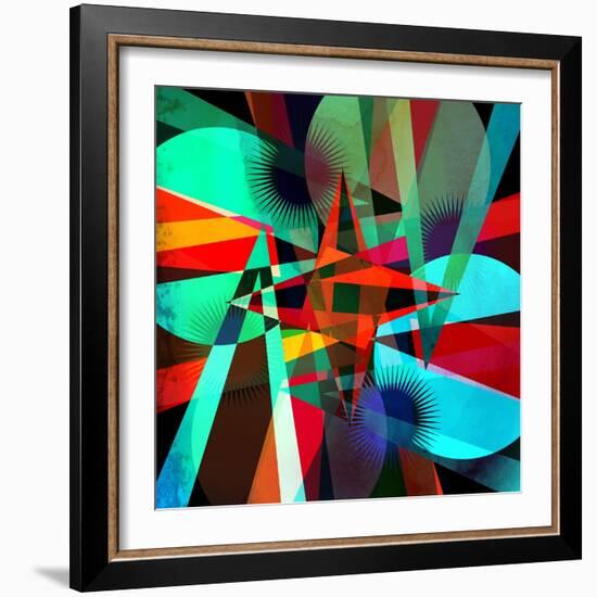 Abstract Geometric Pattern-Tanor-Framed Art Print