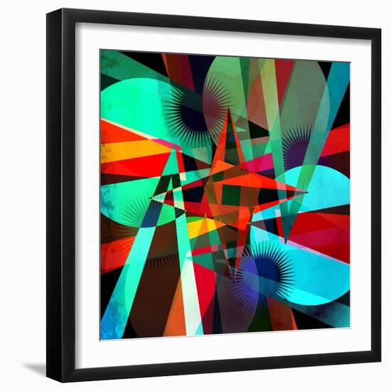 Abstract Geometric Pattern-Tanor-Framed Art Print