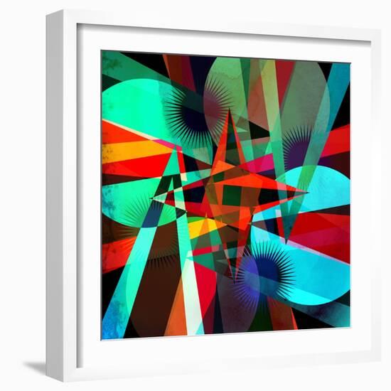 Abstract Geometric Pattern-Tanor-Framed Art Print