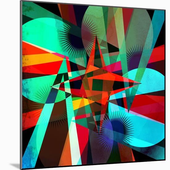 Abstract Geometric Pattern-Tanor-Mounted Art Print