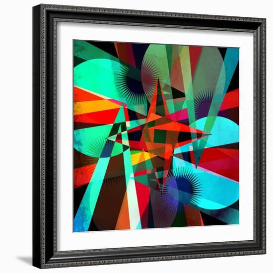 Abstract Geometric Pattern-Tanor-Framed Art Print