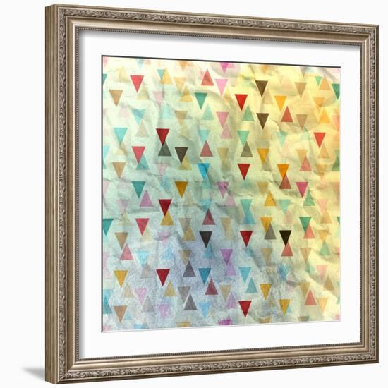 Abstract Geometric Pattern-Tanor-Framed Art Print