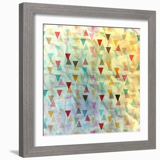 Abstract Geometric Pattern-Tanor-Framed Art Print